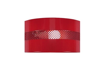 lampe de lecture tosel 30718 applique demi cylindrique métal rouge l 25 p 14 h 10 cm ampoule e27