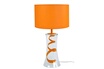 Tosel 63936 Lampe de chevet évasée verre orange L 25 P 25 H 30 cm Ampoule E27 photo 1