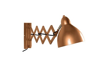 lampe de lecture tosel 31481 applique articulé métal cuivre l 60 p 16,5 h 20 cm ampoule e27