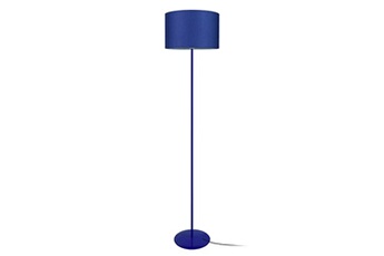 lampe de lecture tosel 50190 lampadaire droit métal bleu l 35 p 35 h 153 cm ampoule e27