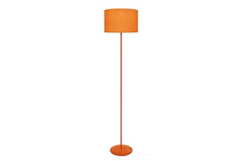 lampe de lecture tosel 50187 lampadaire droit métal orange l 35 p 35 h 153 cm ampoule e27