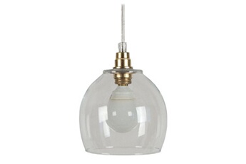 lampe de lecture tosel 14343 suspension bol verre transparent l 14 p 14 h 75 cm ampoule e14