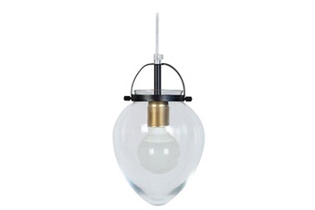 lampe de lecture tosel 14341 suspension conique verre transparent l 22 p 22 h 85 cm ampoule e27