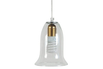 lampe de lecture tosel 14339 suspension dôme verre transparent l 23 p 23 h 77 cm ampoule e27
