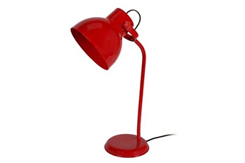 lampe de lecture tosel 90356 lampe de bureau articulé métal rouge l 16 p 23 h 42 cm ampoule e27