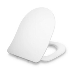 Abattant WC - Dombach Aliano - Lunette de toilette - Frein de chute - Premium - Siège de toilette - Antibactérien - Forme en D - Blanc