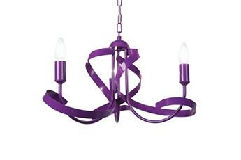 lustre tosel 20117 lustre multi bras métal violet l 52 p 52 h 70 cm ampoules e14