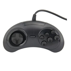 Noir USB Filaire à 6 Boutons Manette Joystick Pour Console Sega Genesis - Prix Pas Cher - Foto 5