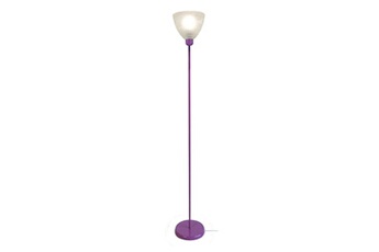 lampadaire tosel 50111 lampadaire droit métal violet l 30 p 30 h 173 cm ampoule e27