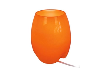 lampe de chevet tosel 60447 lampe de chevet ovale verre orange l 15,5 p 15,5 h 16,5 cm ampoule e14