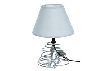 lampe de chevet tosel 62489 lampe de chevet conique métal aluminium l 16 p 16 h 22 cm ampoule e14
