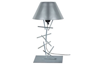 lampe de chevet tosel 63289 lampe de chevet filaire métal aluminium l 15 p 15 h 30 cm ampoule e27