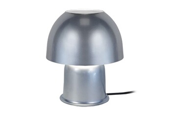 lampe de chevet tosel 64410 lampe de chevet champignon métal aluminium l 15 p 15 h 18,5 cm ampoule e27
