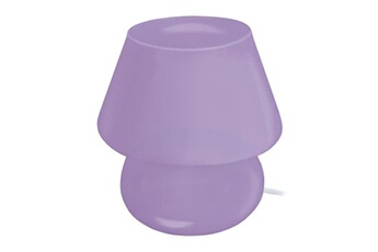 lampe de chevet tosel 66285 lampe de chevet champignon verre violet l 15,5 p 15,5 h 16,5 cm ampoule e14