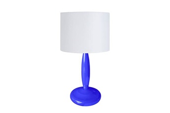 lampe de chevet tosel 66403 lampe de chevet colonne métal bleu l 18 p 18 h 32 cm ampoule e14