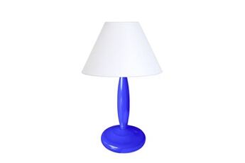 lampe de chevet tosel 66413 lampe de chevet colonne métal bleu l 18 p 18 h 31 cm ampoule e14