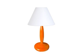 lampe de chevet tosel 66418 lampe de chevet colonne métal orange l 18 p 18 h 31 cm ampoule e14