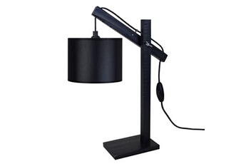 lampe de bureau tosel 90205 lampe de bureau articulé bois noir l 27 p 27 h 50 cm ampoule e14