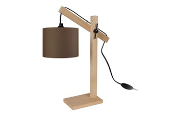 lampe de bureau tosel 90305 lampe de bureau articulé bois naturel et marron l 27 p 15 h 50 cm ampoule e14