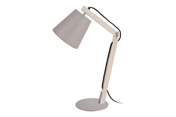 lampe de bureau tosel 90373 lampe de bureau articulé bois naturel et taupe l 28 p 28 h 70 cm ampoule e14