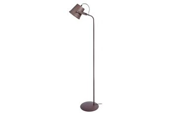 lampadaire tosel 95118 lampadaire liseuse articulé métal marron l 40 p 40 h 150 cm ampoule e27