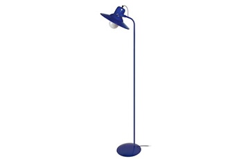 lampadaire tosel 95128 lampadaire liseuse articulé métal bleu l 29 p 29 h 150 cm ampoule e27
