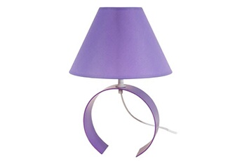 lampe de chevet tosel 60340 lampe de chevet demi cylindrique métal violet l 22 p 22 h 31 cm ampoule e14
