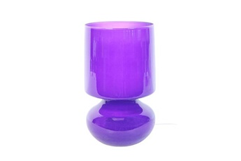 lampe de chevet tosel 62328 lampe de chevet champignon verre violet l 14 p 14 h 24 cm ampoule e14