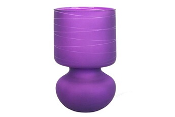 lampe de chevet tosel 62395 lampe de chevet champignon verre satiné et violet l 14 p 14 h 24 cm ampoule e14