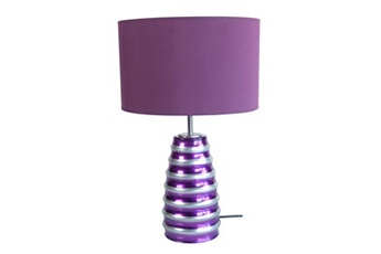 lampe de chevet tosel 62934 lampe de chevet conique verre violet l 30 p 30 h 50 cm ampoule e27