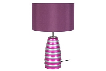 lampe de chevet tosel 62939 lampe de chevet conique verre rose et violet l 30 p 30 h 50 cm ampoule e27