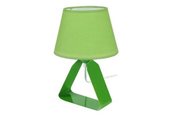 lampe de chevet tosel 63062 lampe de chevet géométrique métal vert l 18 p 18 h 29 cm ampoule e14