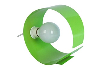 lampe de chevet tosel 63426 lampe de chevet demi cylindrique métal vert l 20 p 15 h 25 cm ampoule e27