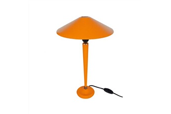 lampe de chevet tosel 66399 lampe de chevet conique métal orange l 35 p 35 h 47 cm ampoule e27