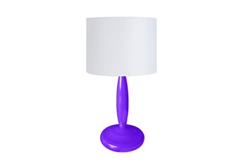 lampe de chevet tosel 66409 lampe de chevet colonne métal violet l 18 p 18 h 32 cm ampoule e14