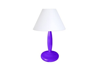 lampe de chevet tosel 66419 lampe de chevet colonne métal violet l 18 p 18 h 31 cm ampoule e14
