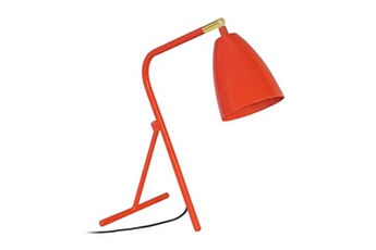 lampe de bureau tosel 90262 lampe de bureau articulé métal orange l 30 p 20 h 40 cm ampoule e14