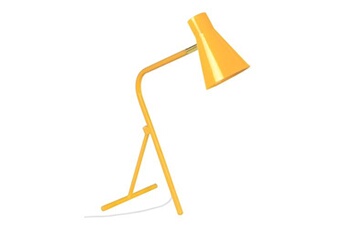 lampe de bureau tosel 90272 lampe de bureau articulé métal jaune l 30 p 20 h 40 cm ampoule e14