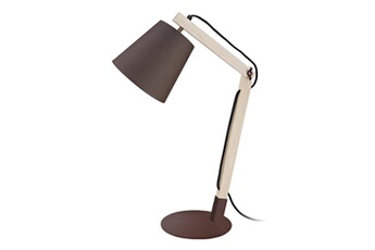 lampe de bureau tosel 90372 lampe de bureau articulé bois naturel et marron l 28 p 28 h 70 cm ampoule e14