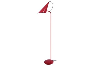 lampadaire tosel 95089 lampadaire liseuse articulé métal rouge l 40 p 40 h 150 cm ampoule e27