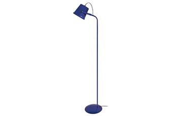 lampadaire tosel 95119 lampadaire liseuse articulé métal bleu l 40 p 40 h 150 cm ampoule e27