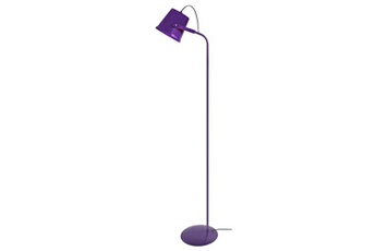 lampadaire tosel 95121 lampadaire liseuse articulé métal violet l 40 p 40 h 150 cm ampoule e27