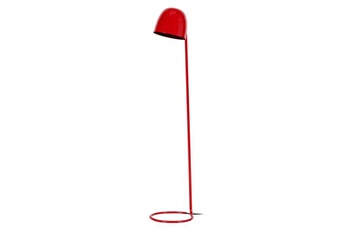 lampadaire tosel 95336 lampadaire liseuse articulé métal rouge l 25 p 25 h 155 cm ampoule e27
