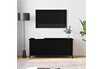 vidaXL Meuble TV avec portes noir 102x35x45 cm bois d'ingénierie photo 2