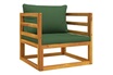 vidaXL Chaise de jardin avec coussins verts bois massif d'acacia photo 1