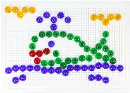 Lena 35626 - Set De Mosaïque à Emboîter Avec 260 Fiches Transparentes Pour Enfants Dès 3 Ans