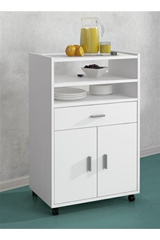 meuble bas de cuisine coloris blanc - longueur 59 x profondeur 39.6 x hauteur 92 cm - -