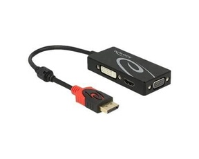 - Convertisseur vidéo - DisplayPort - DVI, HDMI, VGA - noir - Pour la vente au détail