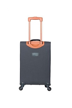 valise gentleman farmer - valise cabine polyester matthew 4 roues 57 cm - gris fonce