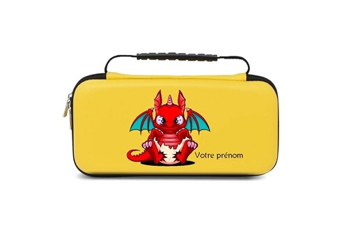 Etui et protection gaming Taperso Etui pochette jaune pour Nintendo Switch  Lite avec motif dragon facon kawaii couleur rouge personnalisable
